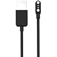 DUETMI Noise Colorfit Qube Smart Watch Charger 2 Pin USB Charger Magnetic Charging Cable Adapter (Noise Colorfit Ultra Charger), Black