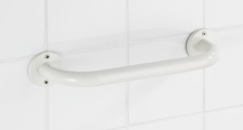 WENKO 18574100 Badewannengriff Basic 30 cm Weiß, Edelstahl rostfrei, 30 x 6 x 9.5 cm, Weiß - 2