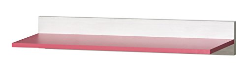 Preisvergleich Produktbild Hängerregal Wandregal Kindermöbel NUKI Kinderzimmer Babyzimmer (Norwegische Kiefer - Himbeere)