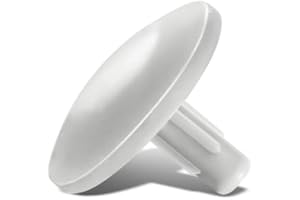 NIMA PARTS 20 tapas blancas redondas para muebles, 20 unidades, con ranura en cruz, para agujeros de cabeza, tapones de cierre, tapas para agujeros de perforación y muebles de madera (20 blancos)