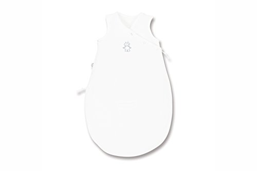 Baby Boum Lightweight Sleep Sack with Adorable 3D Metallic Robot AppliquÚ Spaceman Collection (Milky White. 0 - 3 Months)