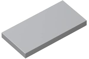 TTEHGB TOY Classic Building Bricks Tile 2x4 with Groove 100 Piece, Compatible with Lego Parts and Pieces 87079, Creative Play Set - 100% Compatible with All Major Brick Brands(Colour: Light Grey)