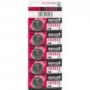 5er Set Maxell CR2032, Mainboardbatterie Knopfzelle Lithium 3V, 1er Blister