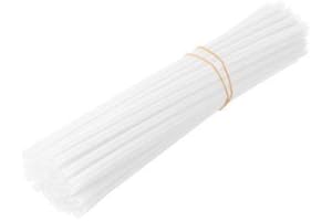 Viviance 72pcs 24cm spoke covers wheels rim covers wrap protector 11 colors for motorcycle motocross - White