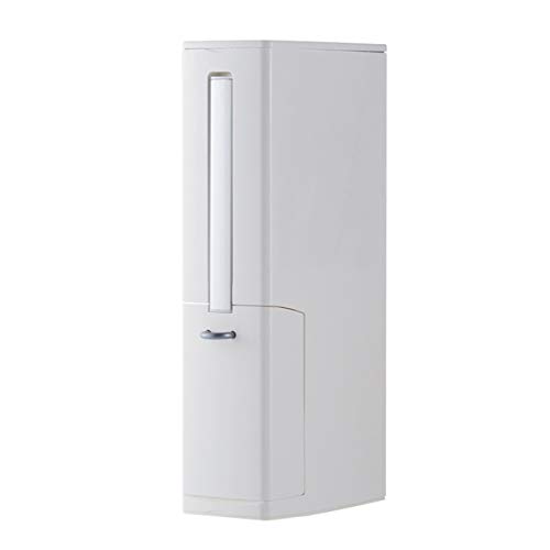 4 en 1 diseño integrado Accesorios de baño - Cubos de basura para baño portátil, Cepillo de baño de primera calidad con soporte, Almacenamiento de papel higiénico - Baño perfectamente decorado, Blanco