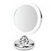 LED Illuminated Compact Table Mirror - 5x Magnified -Battery Operated
