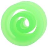 Heikichi Silicon Flesh Tunnel Neon Spiral -  Green - 