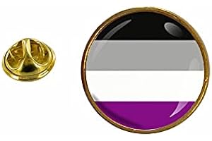 Akachafactory - Spilla con bandiera asessuale LGBT rotonda