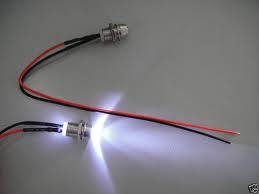 Preisvergleich Produktbild 5x LED weiß mit Fassung verkabelt 12V Sternenhimmel