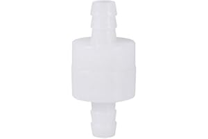 WIFEHELPER Check Valve, 8mm Inline Check Valve Plastic Fuel Oil Water Gas Air One Way Non Return Durable for Water Fuel Gas Liquid Air(8MM)