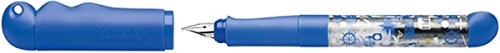 Preisvergleich Produktbild Schneider Füller Base Kid (Schreiblernfüller für Linkshänder mit druckstabiler Anfängerfeder, Made in Germany, Motiv: Pirat) blau-transparent