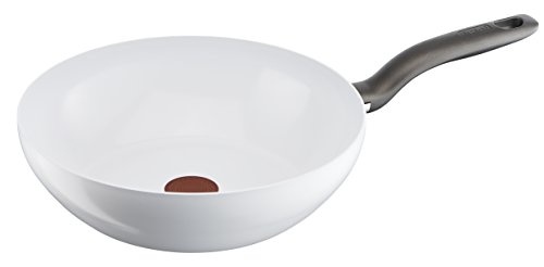 Preisvergleich Produktbild Tefal C90832 CeramicControl Induction Wokpfanne, 28 cm, Induktionseignung, weiß