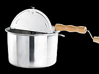 Rosenstein & Söhne Retro Popcorn-Topf mit Kurbel, 6 l, 24cm für perfektes Kino-Popcorn - 8