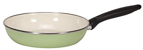 Krüger Karl p20cpag Juist Esmalte de sartén, Color Verde/Crema, 36 x 20,5 x 5 cm