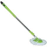 Tanshi Spin Mop Rod Stick with One Microfiber Refill (Colour: Green)