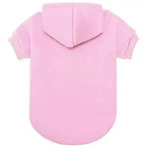 BINGPET Blank Basic Cotton/Polyester Pet Dog Sweatshirt Hoodie BA1002, Pink Extra Large
