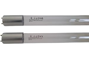 Pondh2o Twin Pack 30w (watt) T8 Replacement UV Bulb Lamp for Pond Filter UVC High Performance Quartz Glass Value Twin Pack