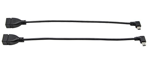 USB 2.0 Verlängerung cable-cerrxian 22,9 cm Mini USB-Kabel Combo Mini USB Winkel rechts und links Winkel Stecker auf USB Typ A 2.0 weiblich Daten und Ladekabel (1 Paar & # xff09; - 3