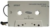 White In car cassette adaptor for MP3/MP4 players - allows you to play tunes through your car speakers/stereo