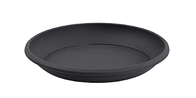 EDA Plastiques Soucoupe Cancun Ronde, Gris Anthracite