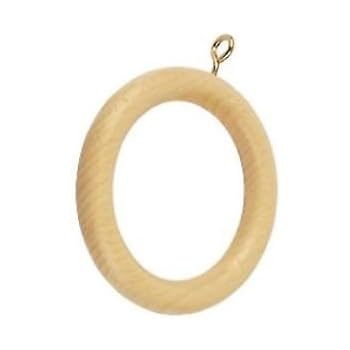 4 Pack Of Large Wooden Curtain Rings For 35mm Poles Pine Amazon