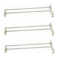 Gläserschiene 40 cm verchromt - 3 Stück