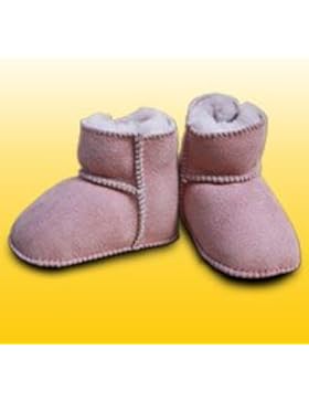 Heitmann Baby-Lammfellschuhe mit Klettverschluss (Art.-Nr.: 929) (16/17, Rose)