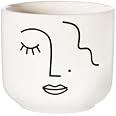 Sass & Belle Abstract Face White Large Planter
