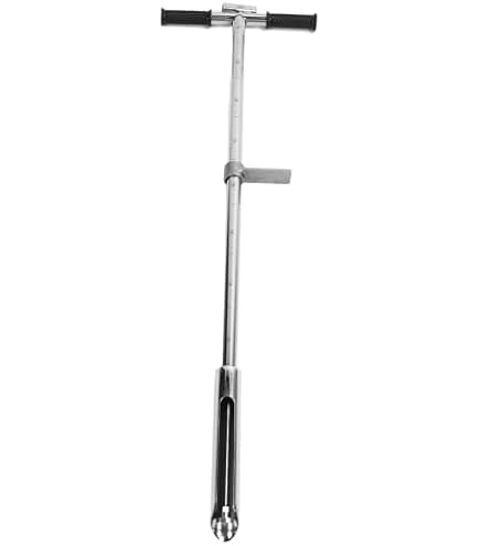 Sonde De Sol En Acier Inoxydable Réglable 81-122 Cm Avec Poignée En T – Localisateur De Fosse Septique, Tuyaux Enterrés Et Testeur De Compactage Ultra-Résistant