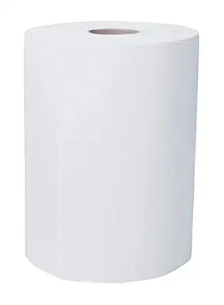 Scott Slim Hand Tissue Roll with Fast-Drying Absorbency Pockets(HRT Roll), 176 m per roll, pack of 6 rolls, White color-12388K