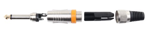 Pronomic Steckerset 6,3mm Klinke 5-Stück (zur Kabelkonfektionierung, Montage, Hochwertige Spannzangen-Zugentlastung, stabiles Druckguss-Gehäuse) farbig - 3