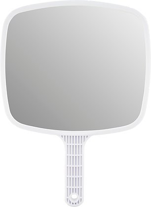 DMI Hand Held Lollipop Mirror - Deluxe White