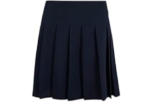 RASH ACCESSORIES School Girls Ladies Women All Round Pleated Zip Drop Waist Skirt Available Sizes 9 to 16 Years Women UK Size 10 to 20