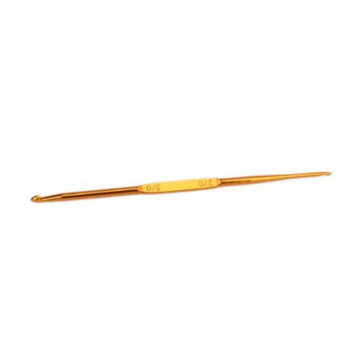 TOOGOO(R) 6 Stueck Aluminium Goldenen Doppel Enden Haekelnadel 2,0 – 7,0 mm - 6