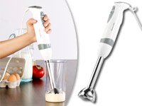 Rosenstein & Söhne Hochwertiger Edelstahl-Stabmixer mit Becher, 450 W - 5