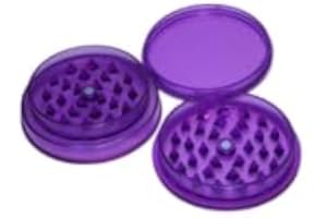 UNDERDAWG Purple Plastic Mini Herb Grinder - 40mm, 3-Part, Magnetic Shark Teeth, Airtight Stash Storage