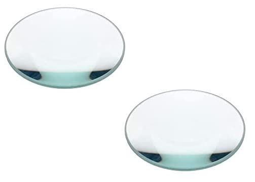 ERH India 2 Pcs Convex Lens Diameter-50 mm Focal Length 10 cm for DIY Science Experiments, Projects Kit, Microscopes etc.