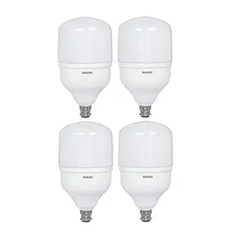 Philips TForce 47-Watt 5000 Lumen Base B22 LED Bulb (Pack of 4) (Cool White) (Super High Wattage, Extra Brightness, Affordable)