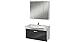 Produktbild SCHILDMEYER Badmöbel-Set Sizilien, 80 cm, 3-teilig anthrazit, weiß