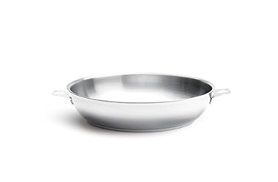 De Buyer 3493.24 'Twisty' Poêle - Inox - Fond Sandwich - avec Embases pour Garnitures Amovibles - 24 cm