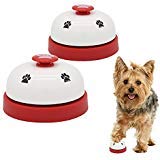 AK KYC 2x Campane da addestramento per Cane Addestramento for Vasino Formazione e comunicazione giocattoli interattivi tempo di alimentazione Dog Call Bells Training Ringer (Rosso)