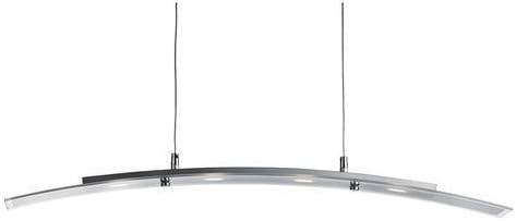 LED Satin Chrome Modern Curved Pendant Light