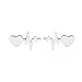 Produktbild Shenghaotai Elaborate 1Pair Heart Elektrokardiogramm Stud Earrings Heart Beat Ohrring Doctor Nurse Jewelry Geschenke(None Silvery)