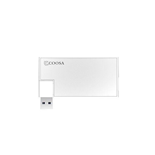 COOSA Super dünne, drehbarer 4 Fächer USB 3.0 Anschluss Büchse (silber) - 5