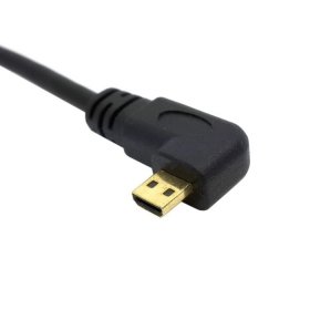 CY rechts gewinkelt 90 Grad Micro HDMI auf HDMI Stecker HDTV Kabel 50 cm für Handy & Tablet - 3