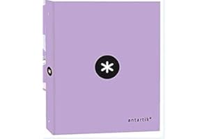 Carpeta 4 anillas 40 mm mixtas liderpapel antartik a4 forrada color lavanda