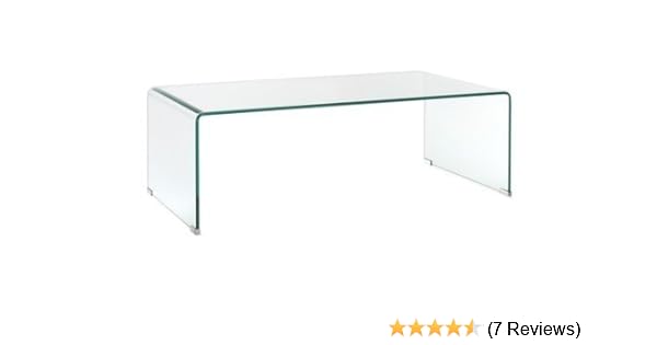 Whatsize Enterprise Long Clear Bent Glass Coffee Table Amazon Co Uk Kitchen Home