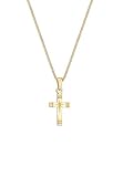 Klassische Kreuz Goldkette, echtes 585er Gelbgold