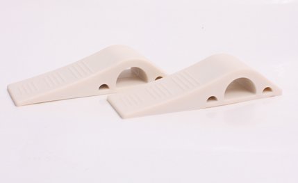 Türstopper 2-er Set Rutschfest Türkeil Keilform Tür Stopper Keil in Weiß von Design61 - 2
