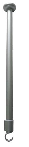 DECKENHALTERUNG DECKENSTÜTZE FÜR WINKELSTANGE DUSCHVORHANGSTANGE ALU MATT! 55 CM! UNDERSEILING OF CORNER ROD! - 2